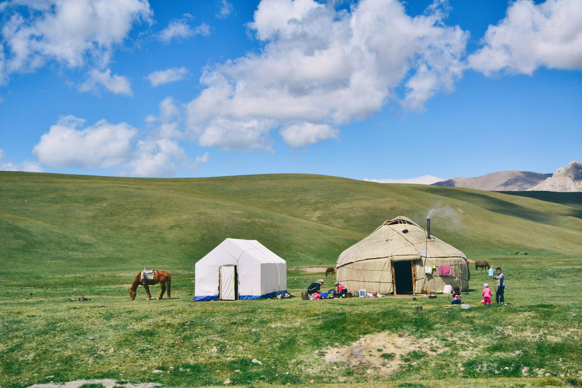 Yurt camp in the Kyrgyz mountains