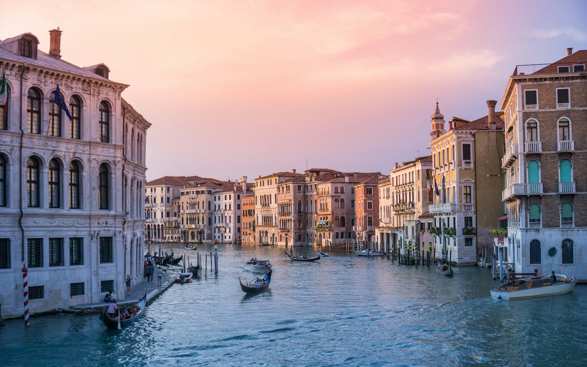 Gondolas on the Grand Canal, Venice