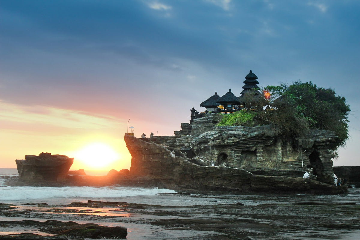 Tanah Lot temple at golden hour, Bali