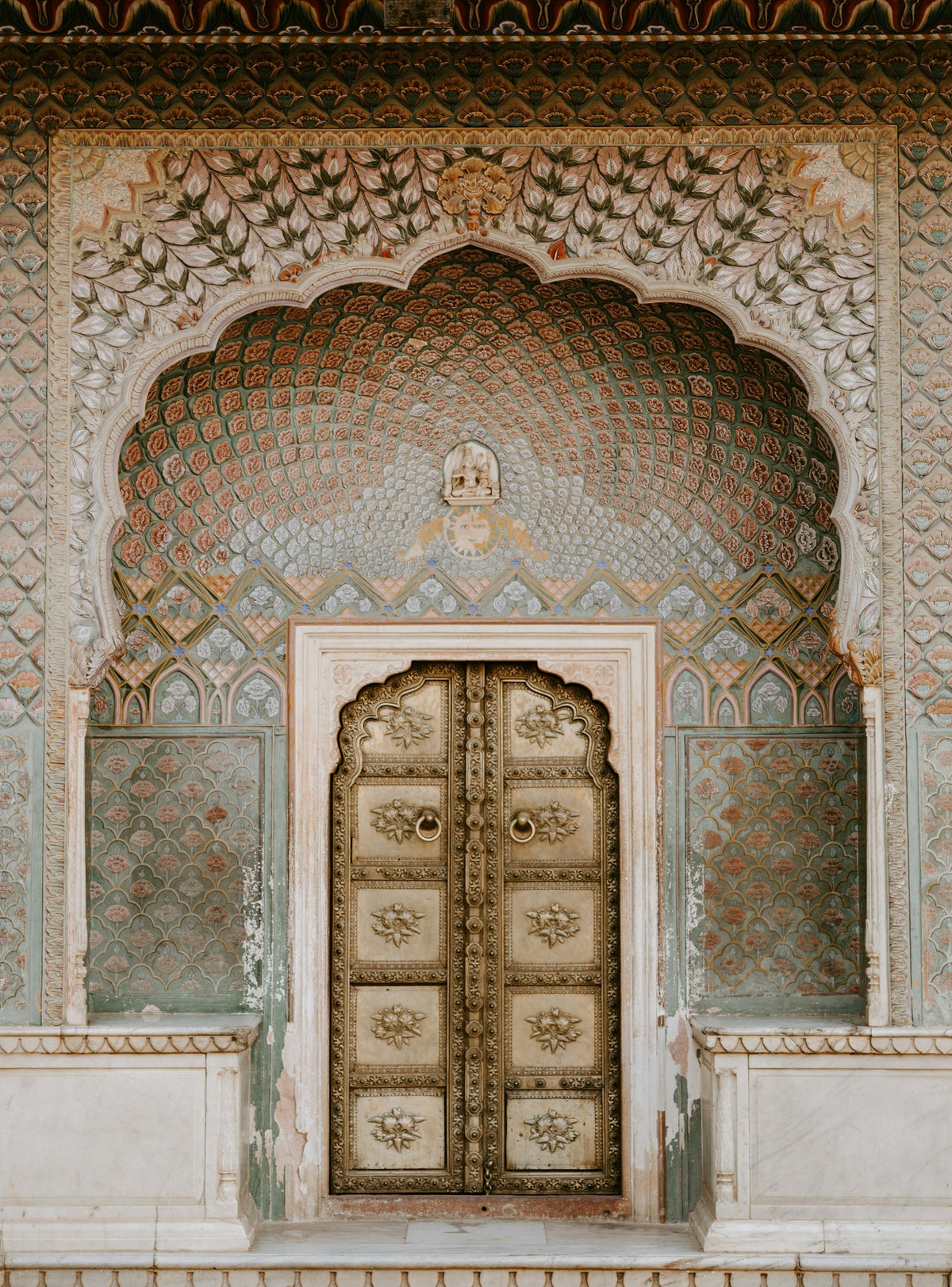 Ornate door in Jaipur's City Palace