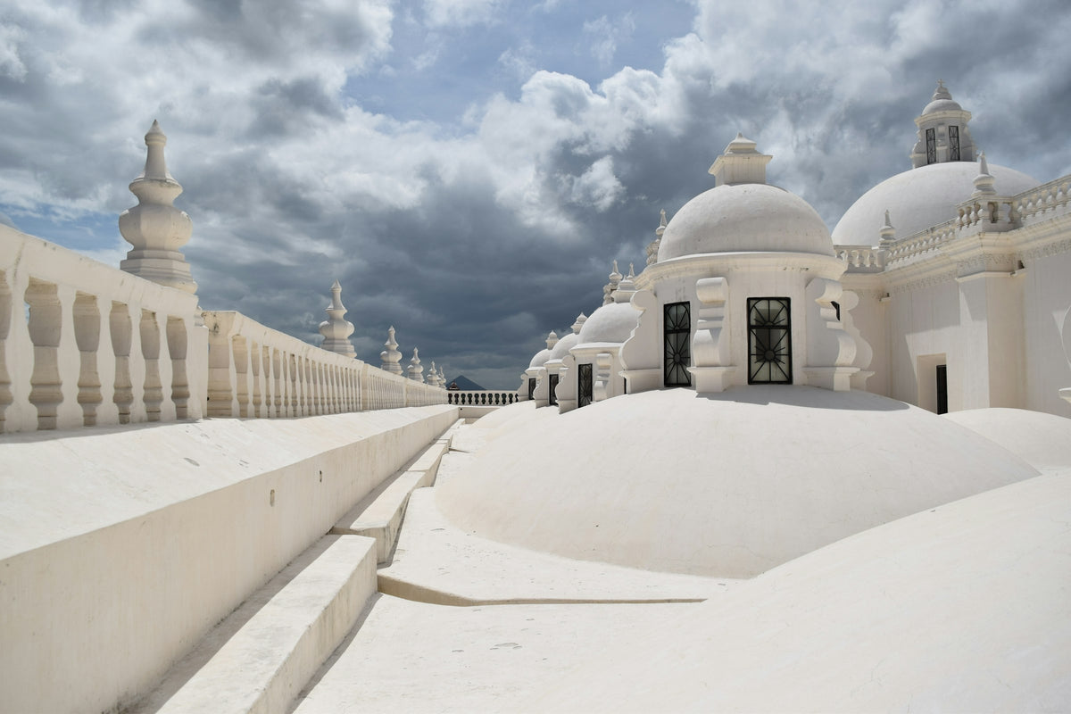 White cathedral domes, León, Nicaragua