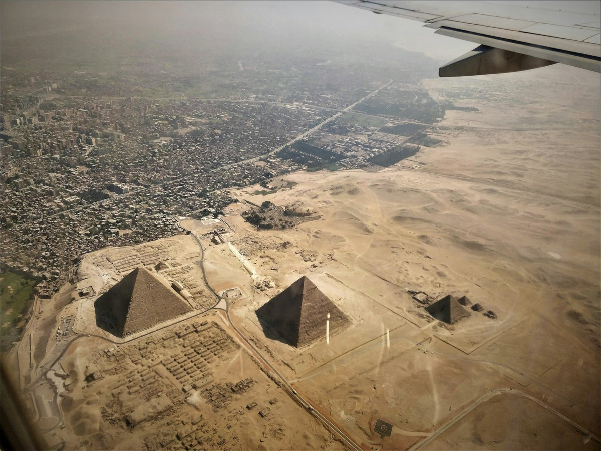 Pyramids of Giza from above