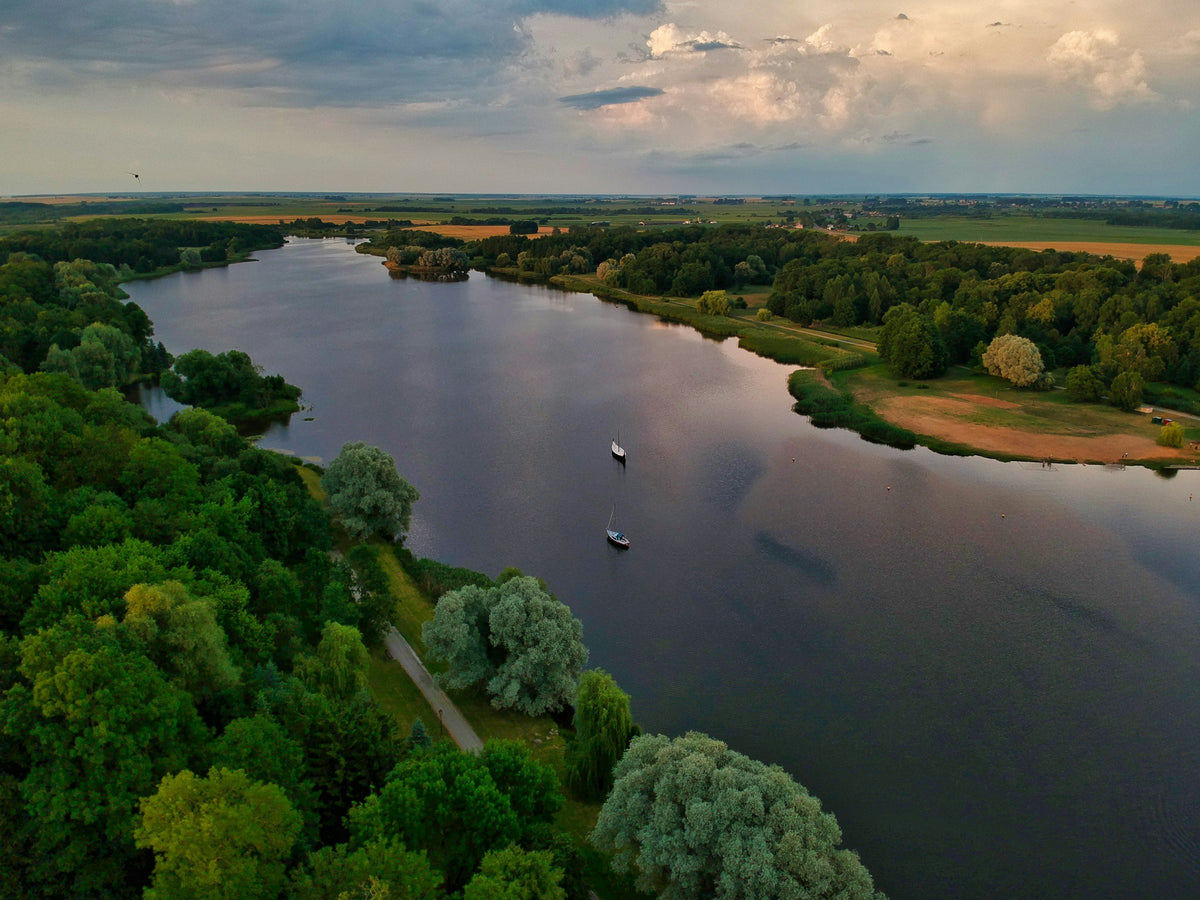 Boats on the Svislach river, Minsk