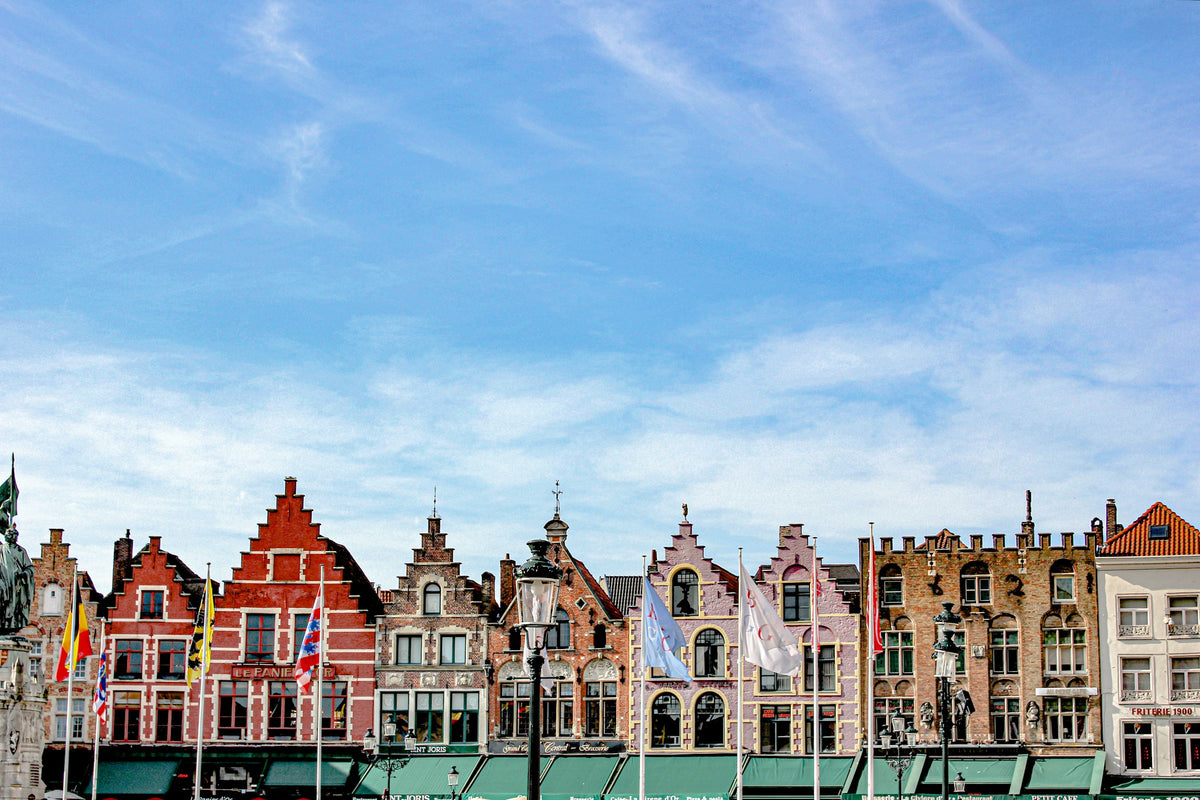 Colorful gabled houses in Bruges