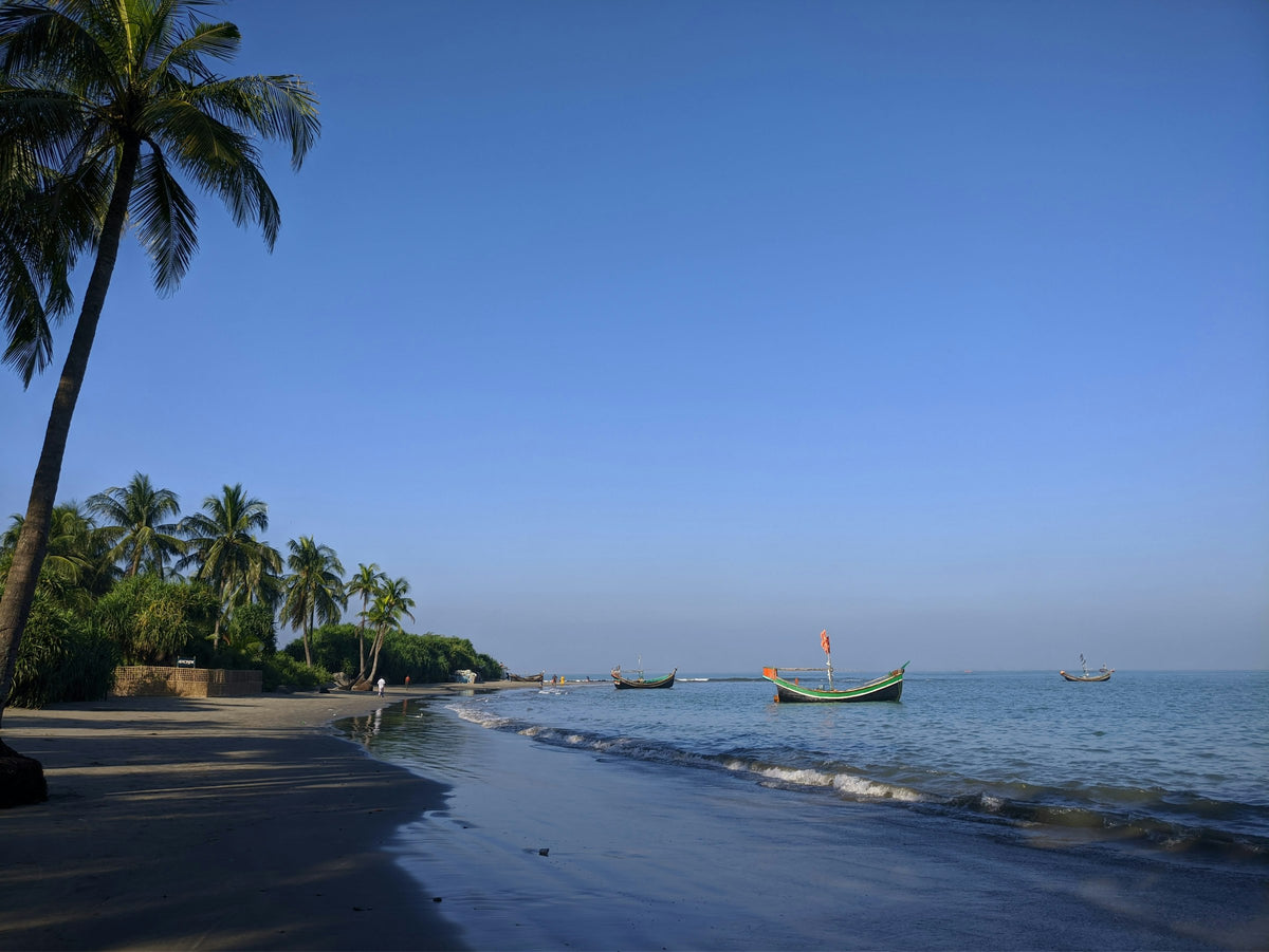 Colorful boat off Cox's Bazar