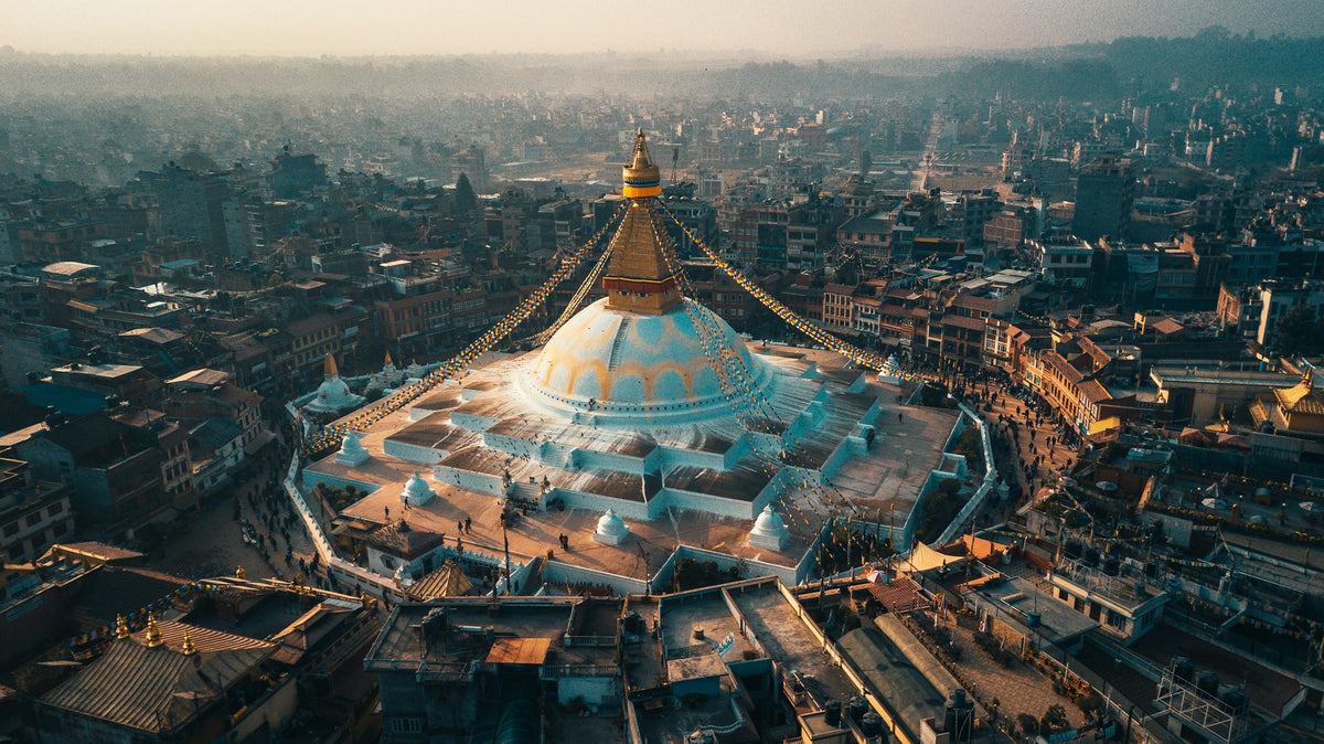 Boudhanath Stupa from above, Kathmandu