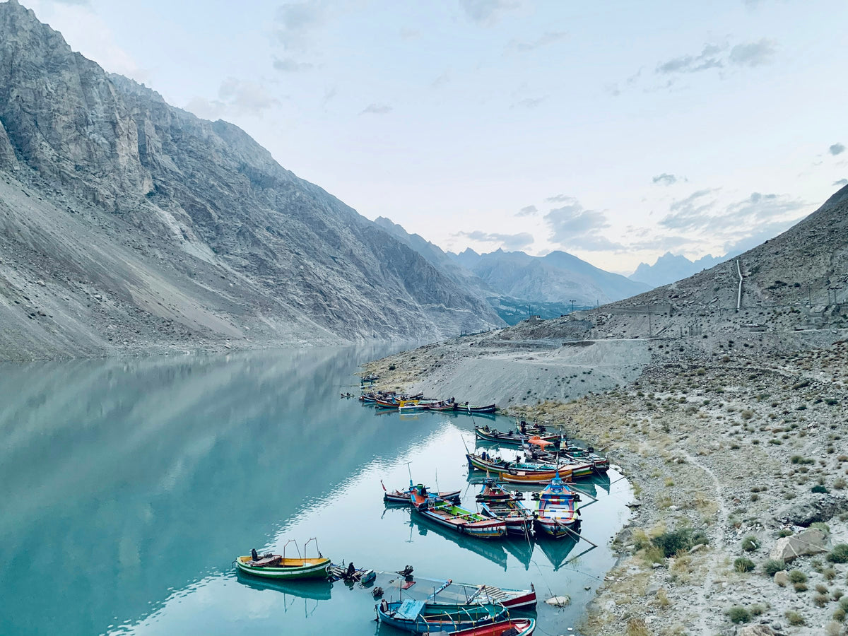Boats on Attabad Lake, Hunza