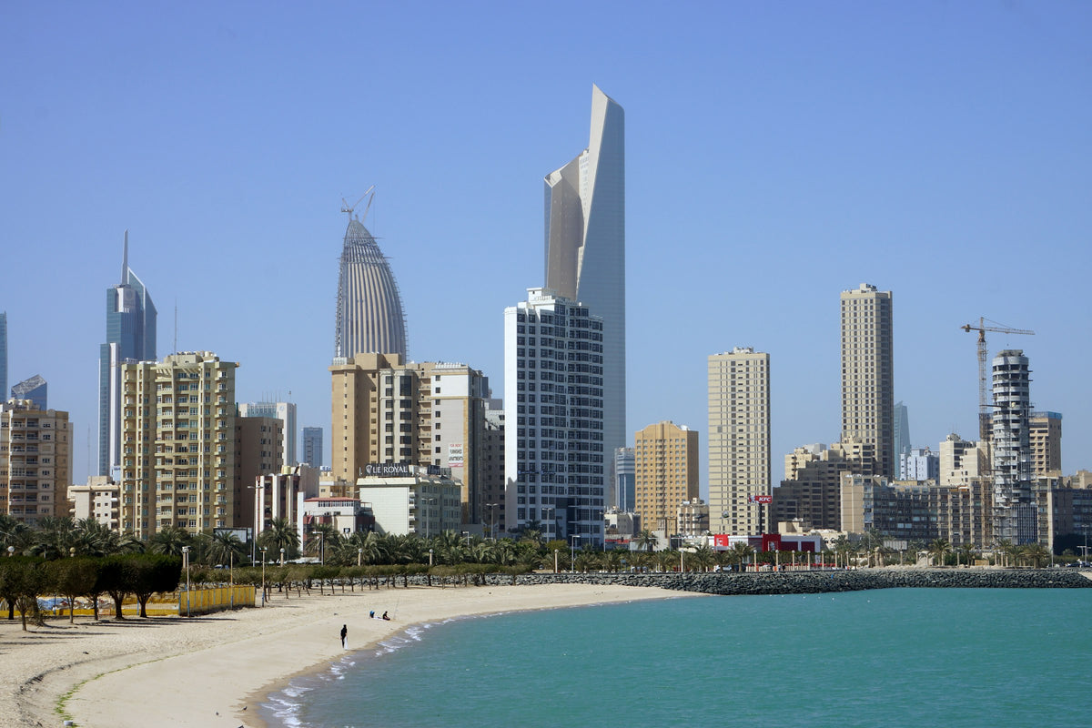 Beach and high-rises, Kuwait City