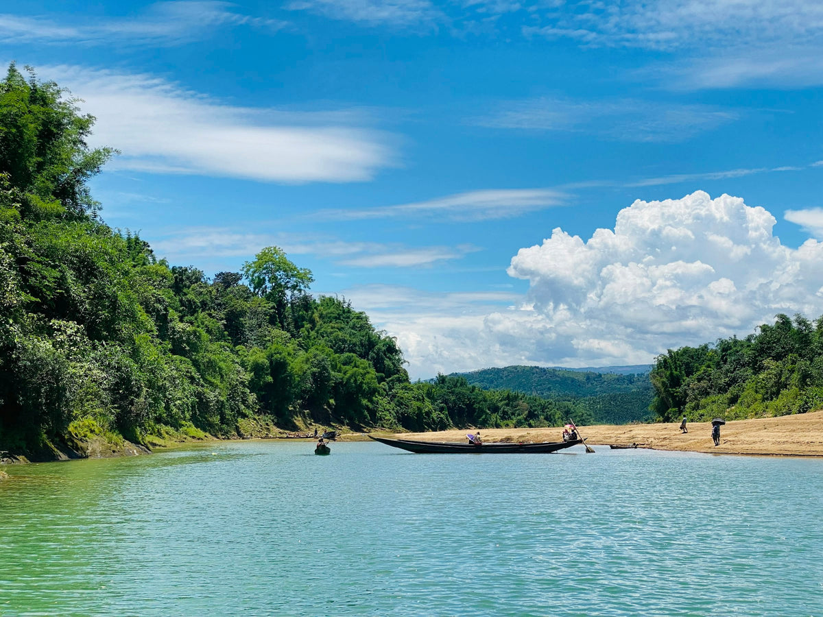 Boat on a river in Sylhet, Bangladesh