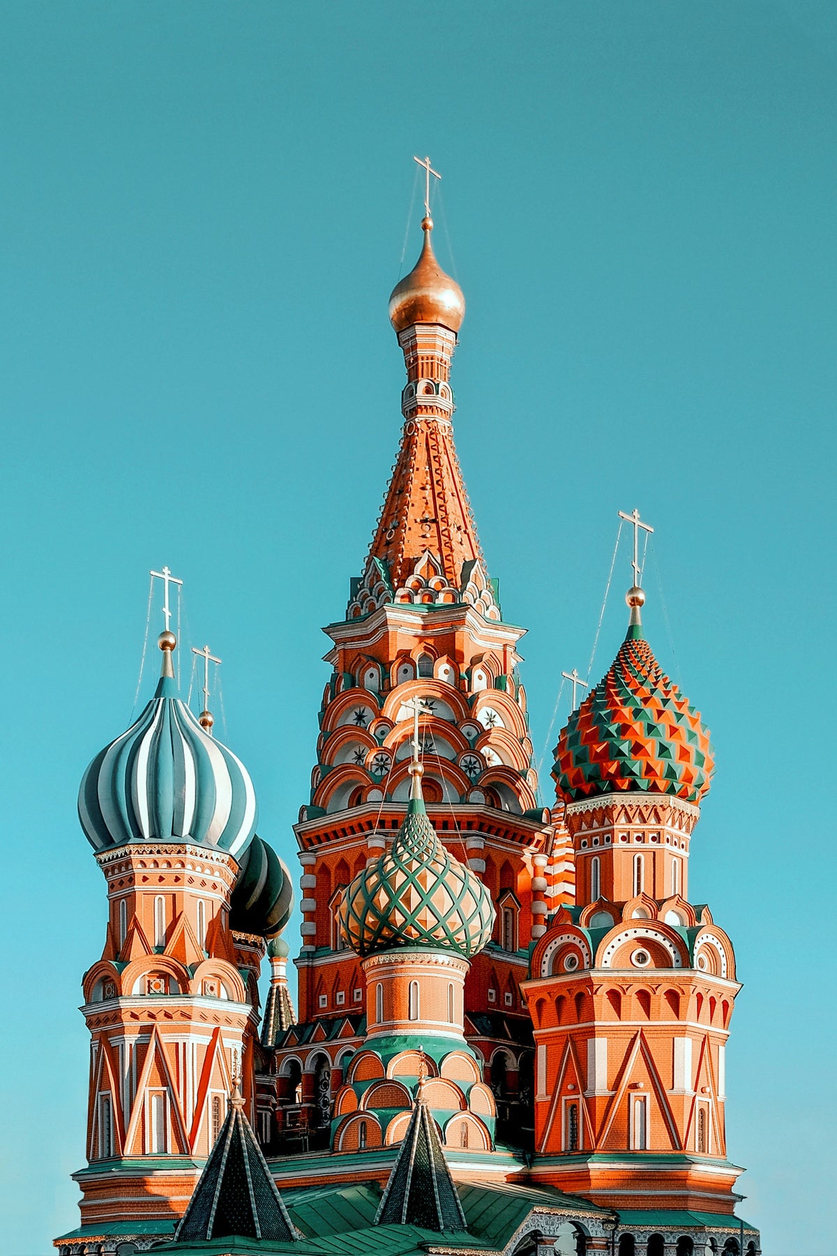 Colorful domes of Saint Basil's Cathedral