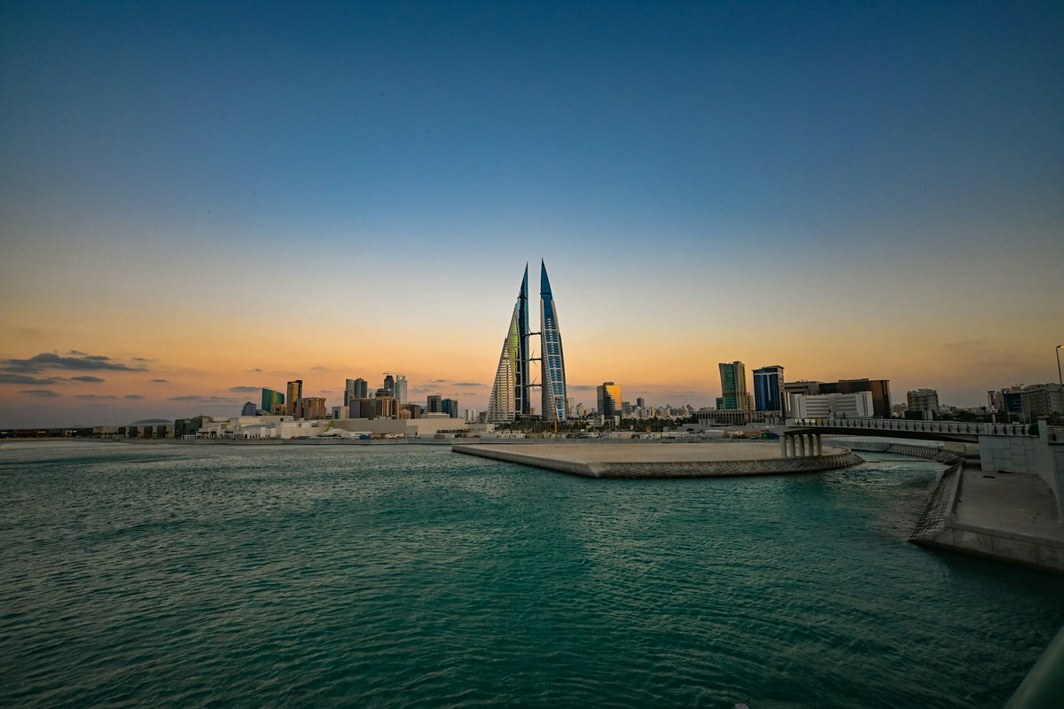Manama skyline at sunset