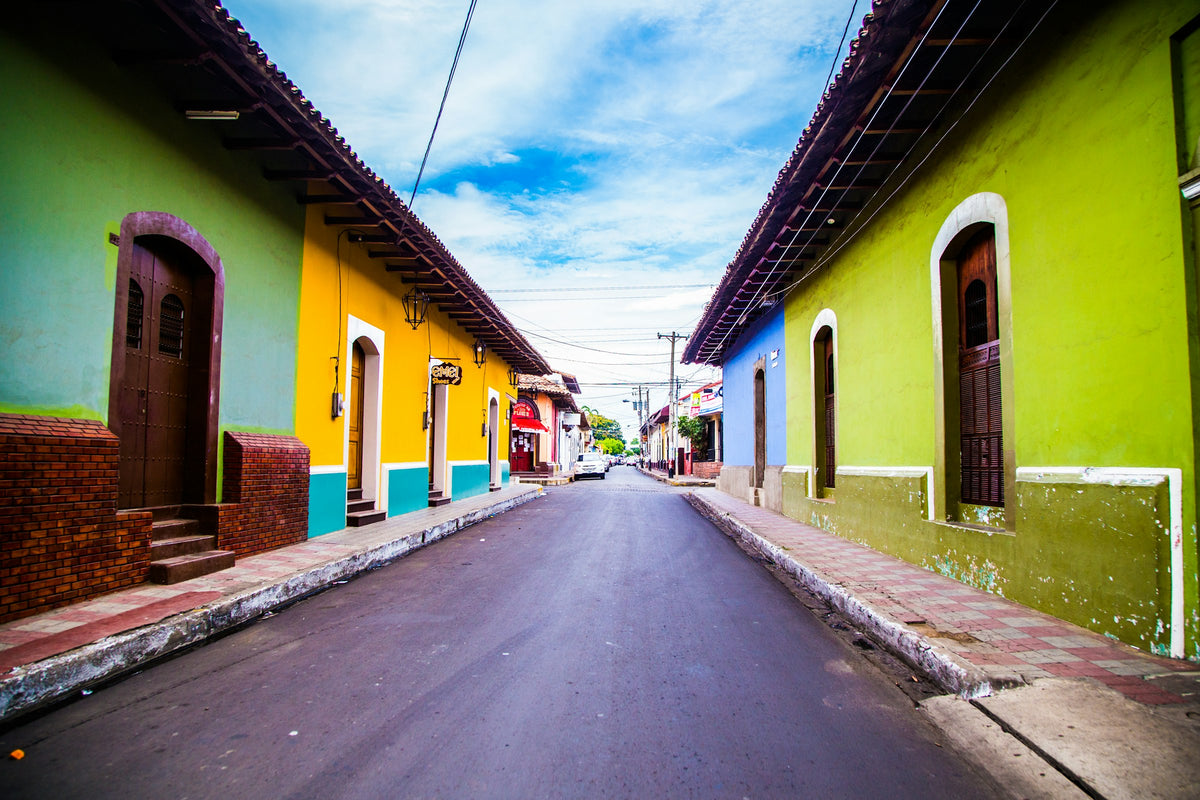 Colorful colonial street, Granada, Nicaragua