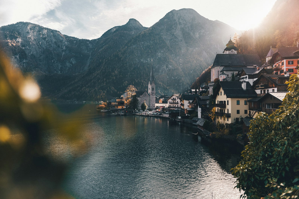 Alpine lake town, Austria
