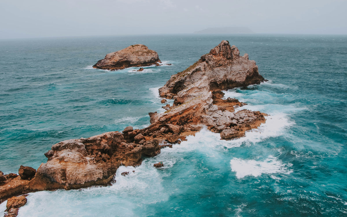 Rocky coast of Guadeloupe