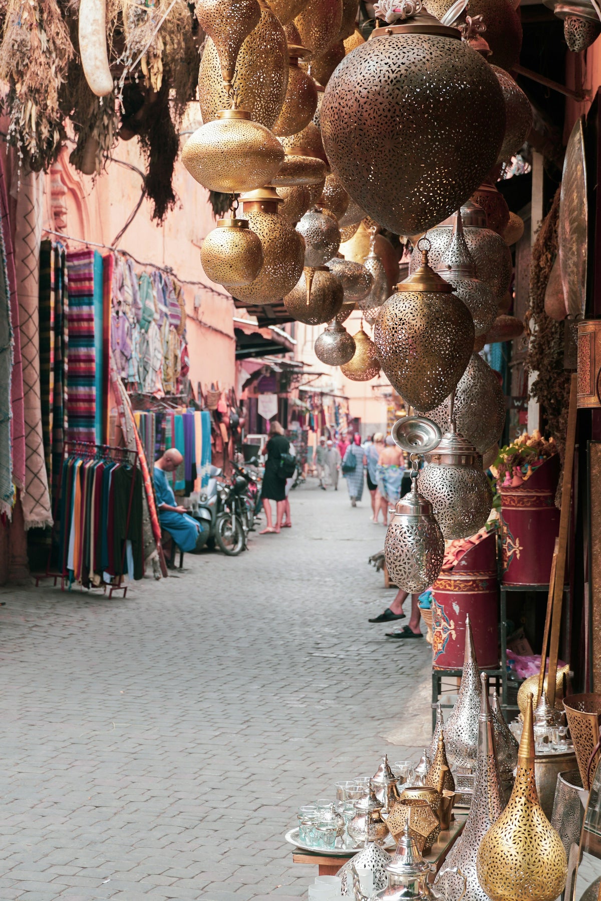 Colorful souk stall, Marrakech