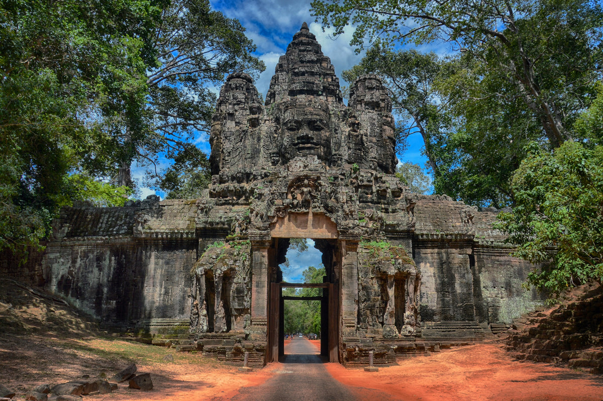 Temple entrance in the jungle, Angkor