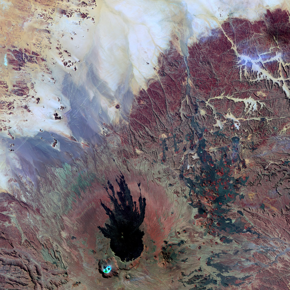 Saharan landscape of Chad from space