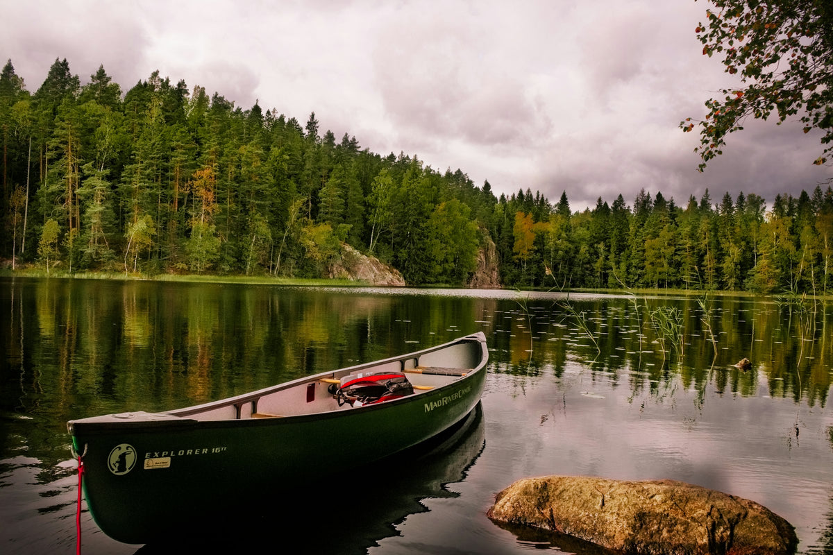 Canoe on a Finnish lake
