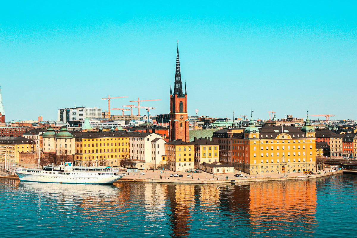 Boat on the water in Stockholm