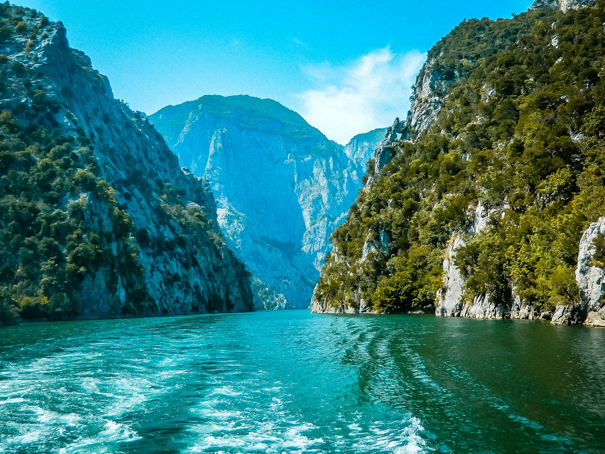 Albanian mountains and lake