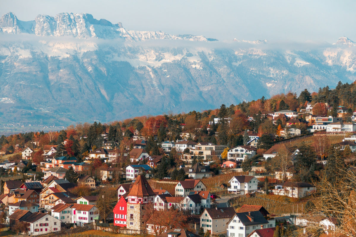 Vaduz below the mountains