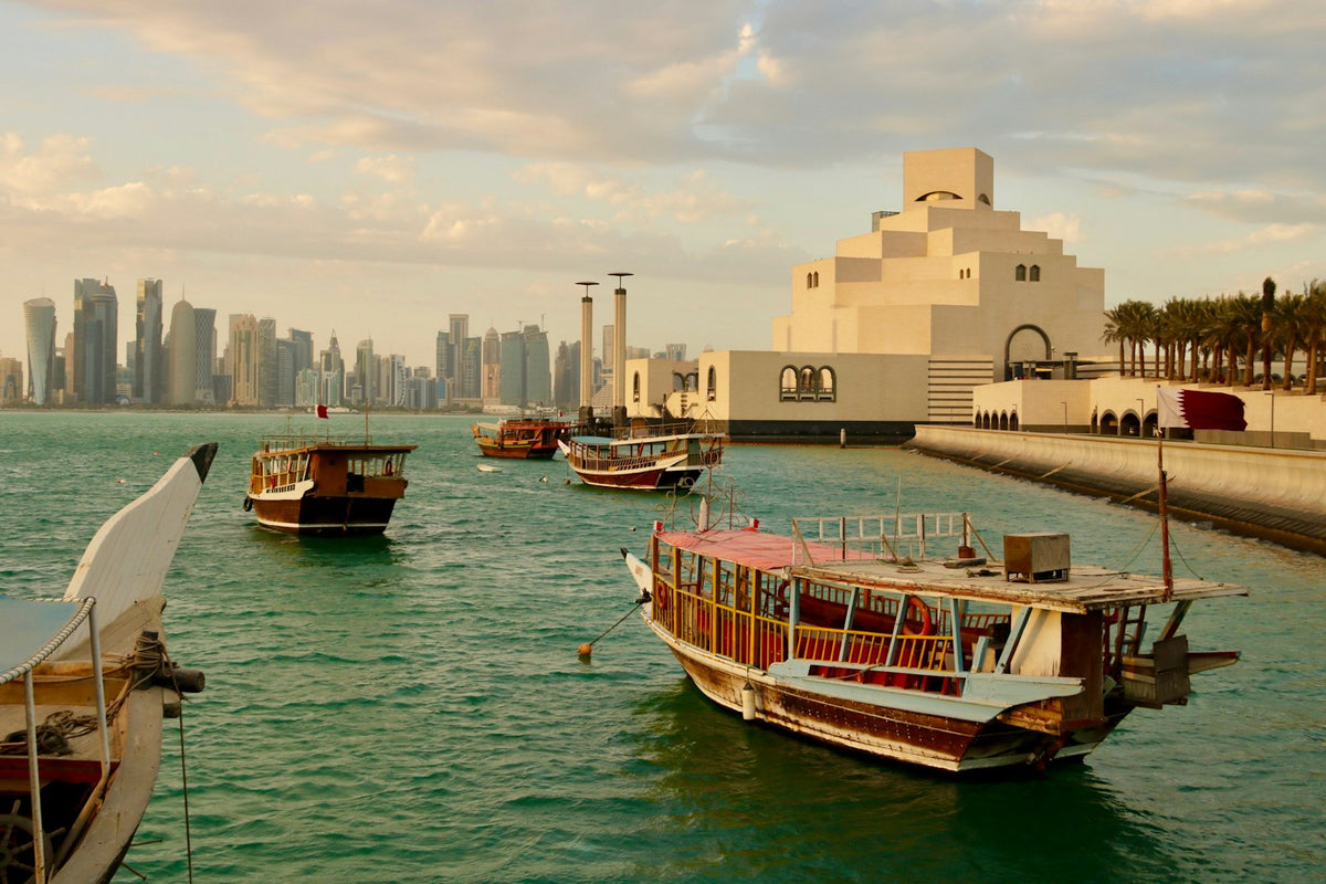 Boats near the Museum of Islamic Art, Doha