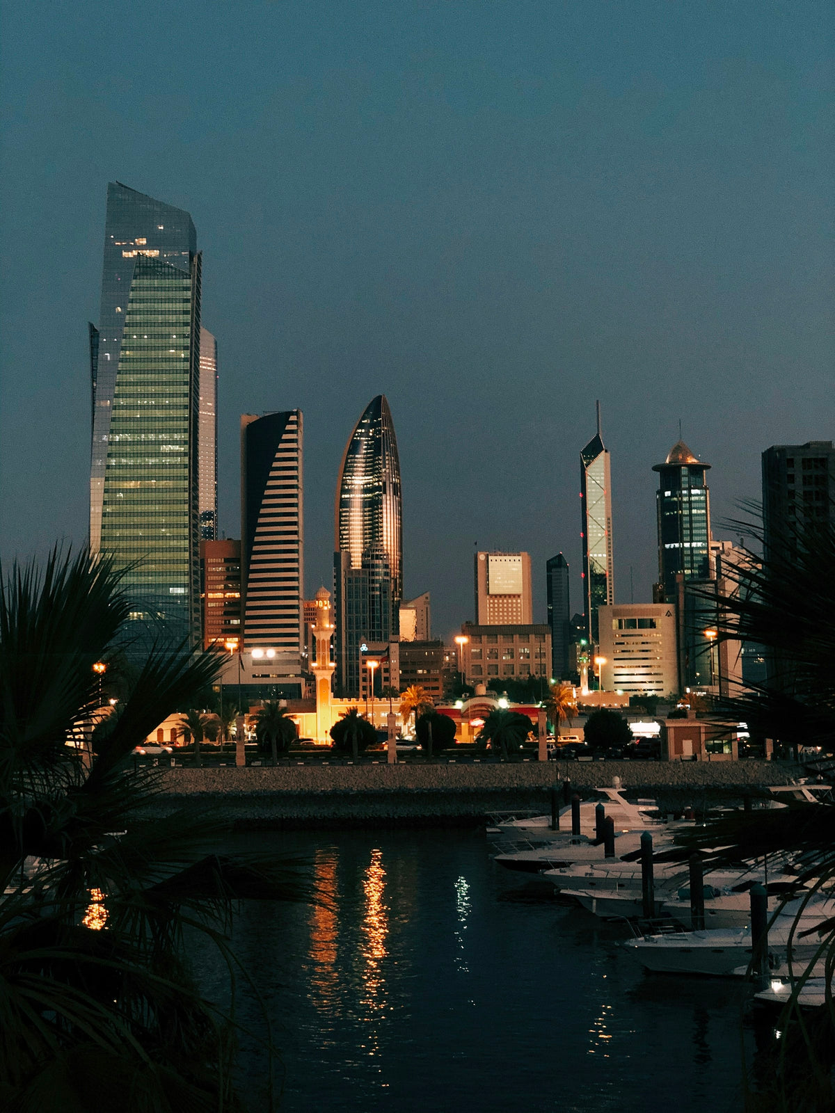 Kuwait City at night from across the water