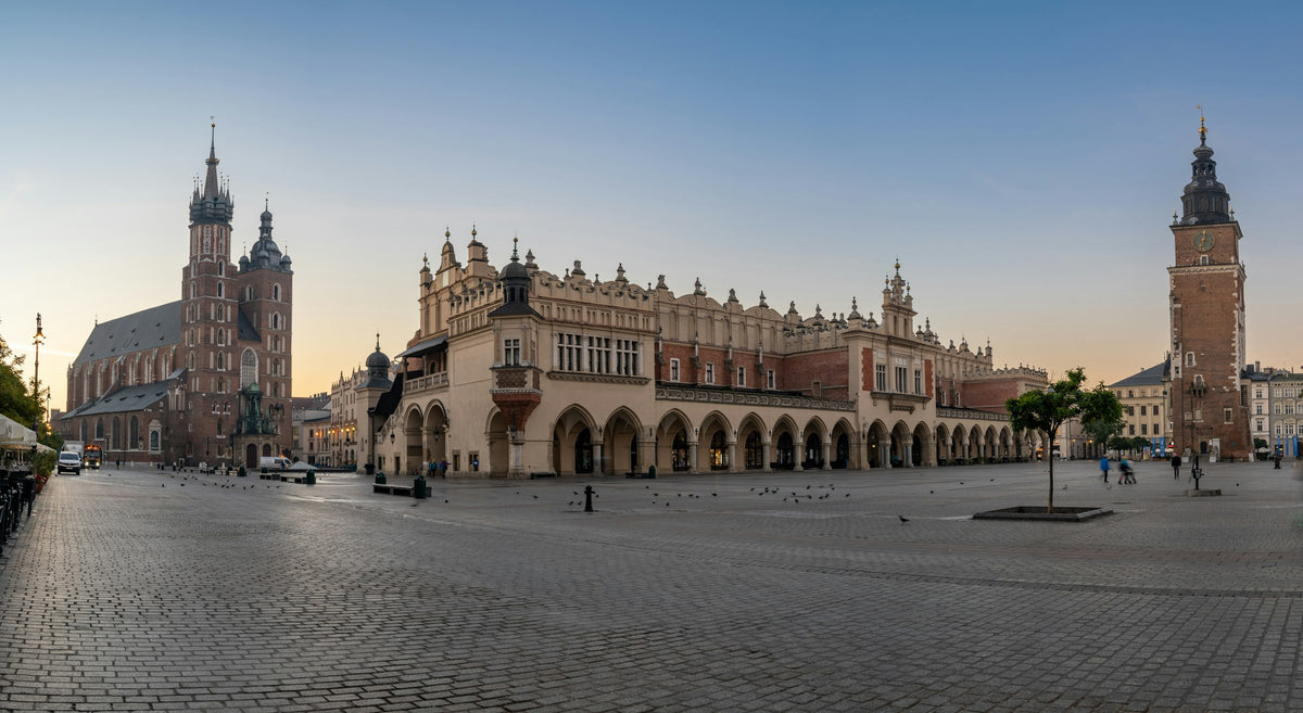 Krakow square and town hall tower