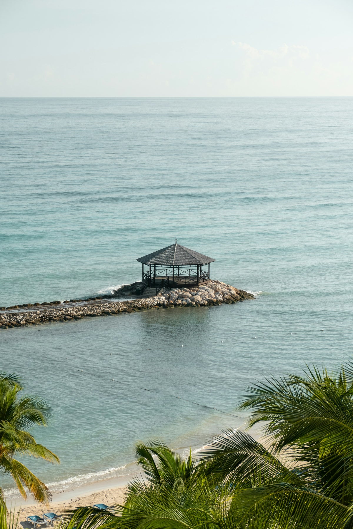 Gazebo on a small island, Jamaica