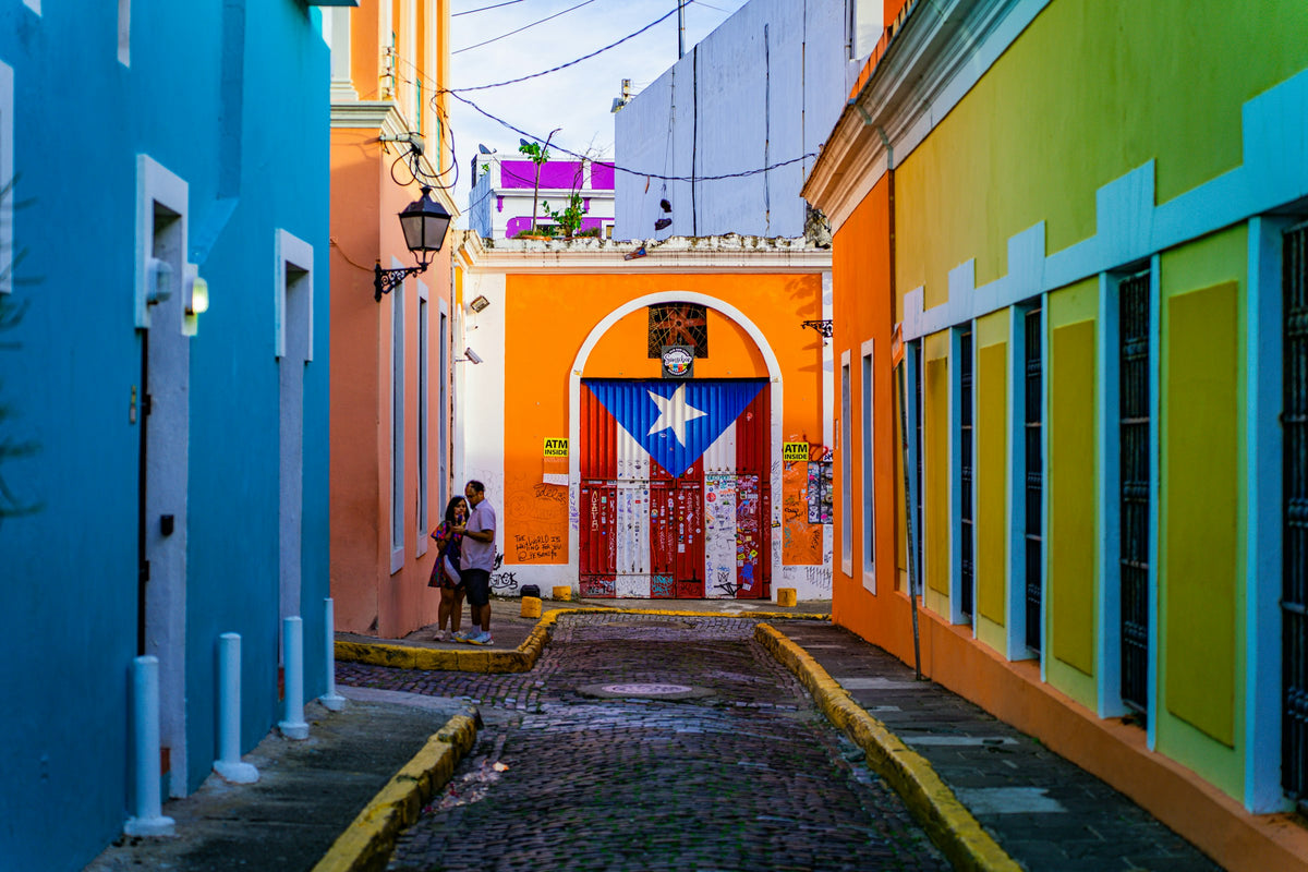 Colorful alley in Old San Juan