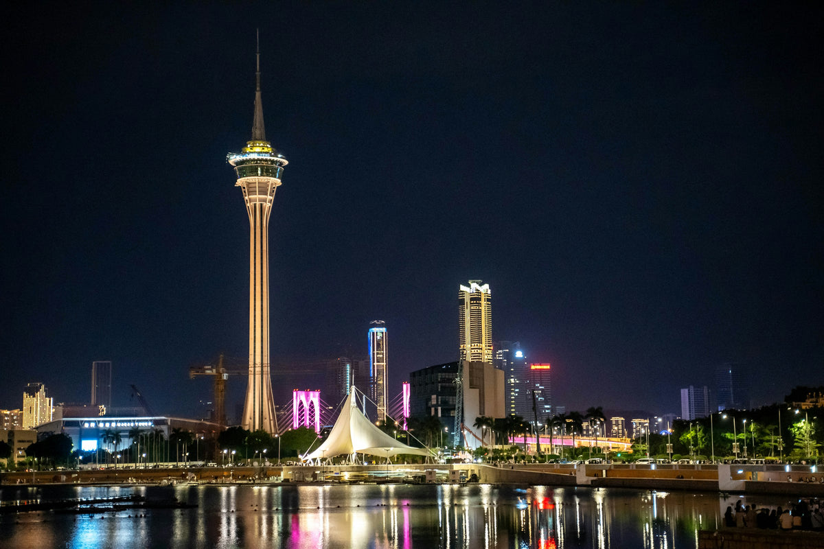 Macao at night from across the water